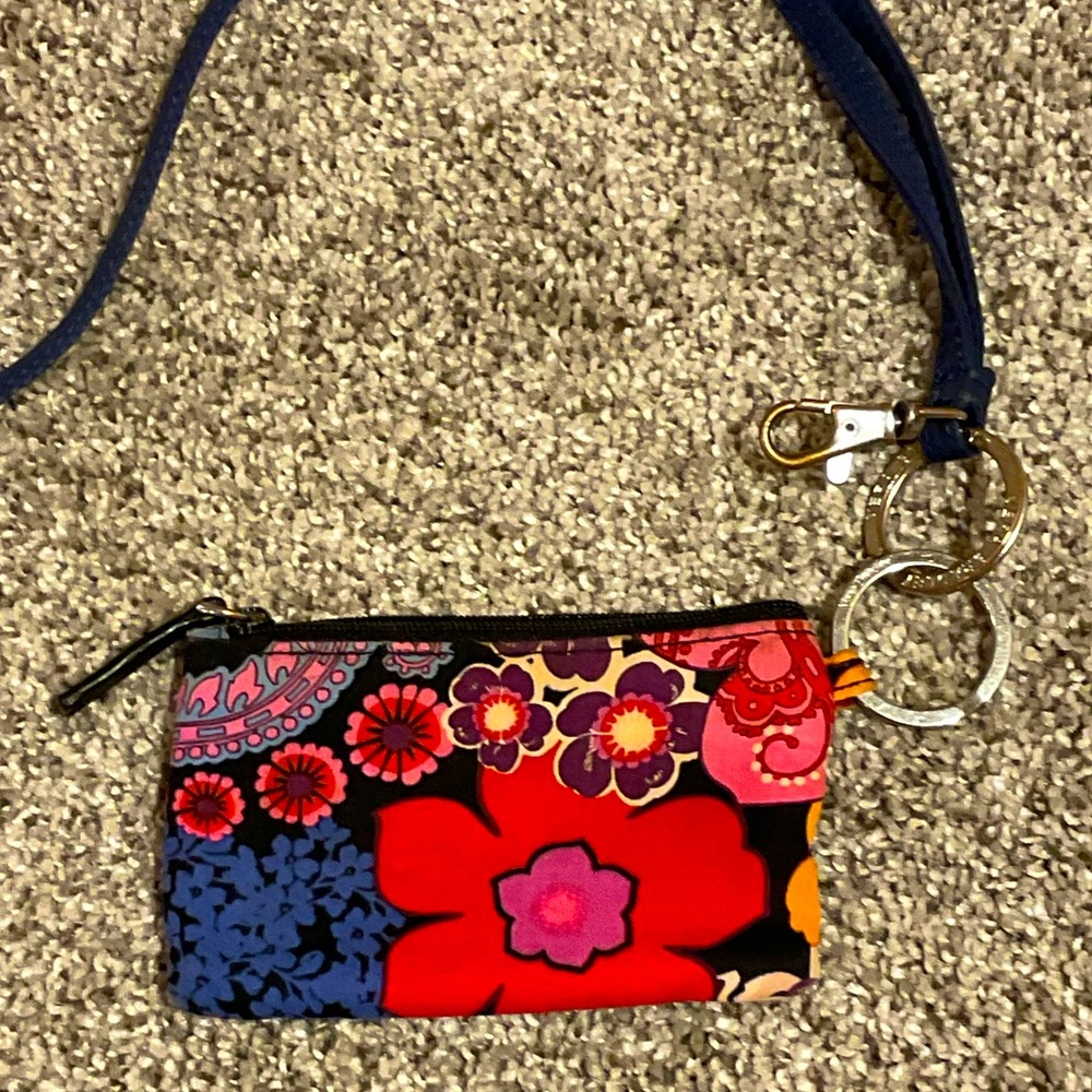 Vera Bradley Wallet ID Holder w/Lanyard or Strap EUC